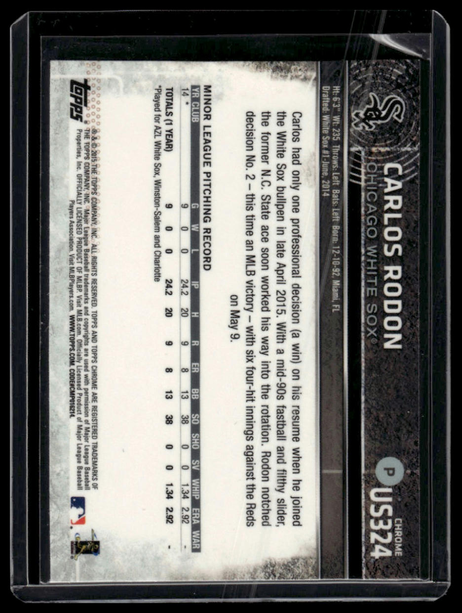 2015 Topps Chrome Update #US324 Carlos Rodon Sparkle