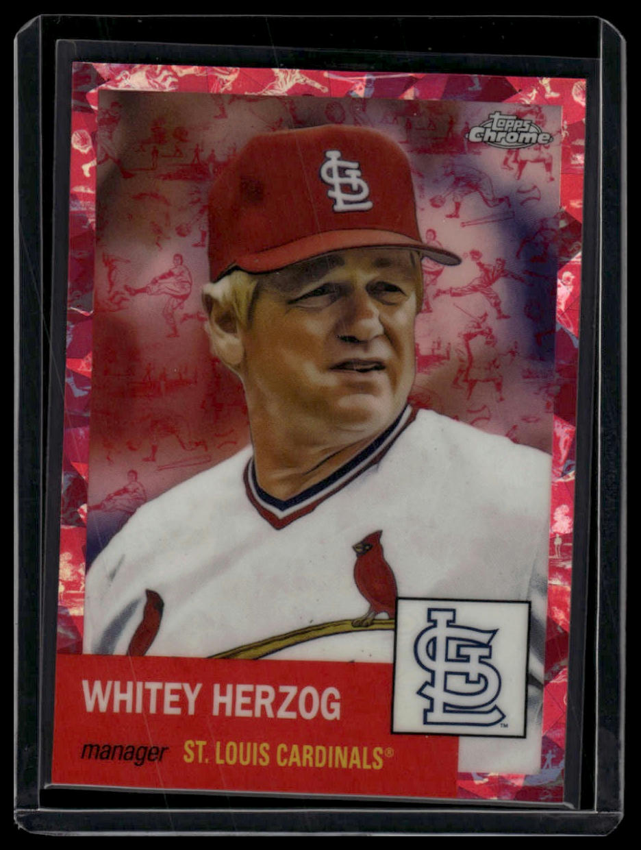 2022 Topps Chrome Platinum Anniversary #338 Whitey Herzog Fuchsia #/100