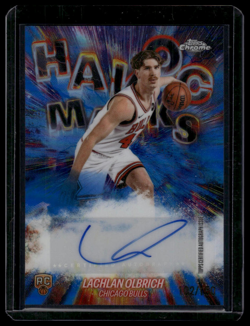 2025-26 Topps Chrome Update #HM-LO Lachlan Olbrich Havoc Marks Blue #/150