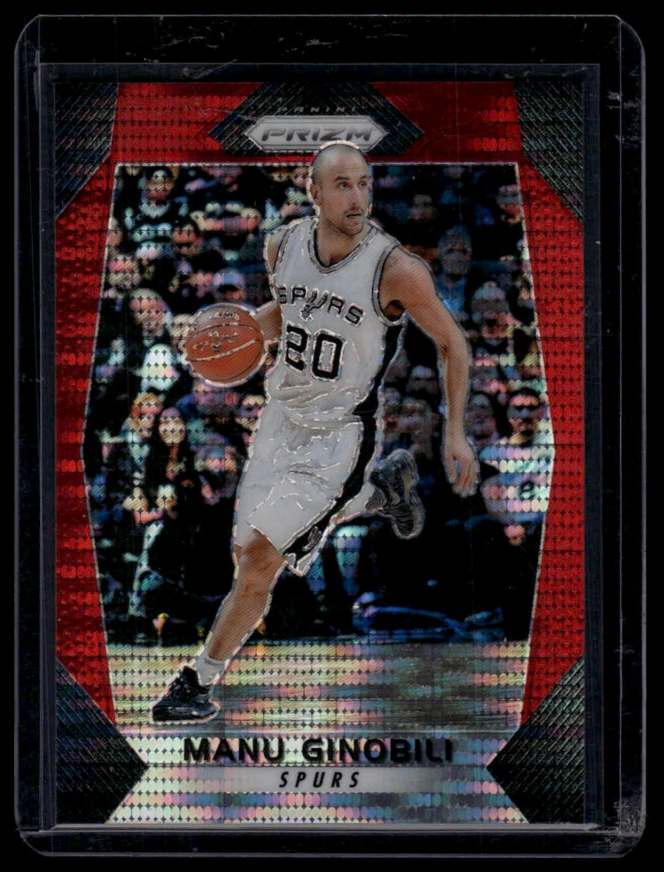 2017-18 Panini Prizm #297 Manu Ginobili Prizms Red Pulsar #/25