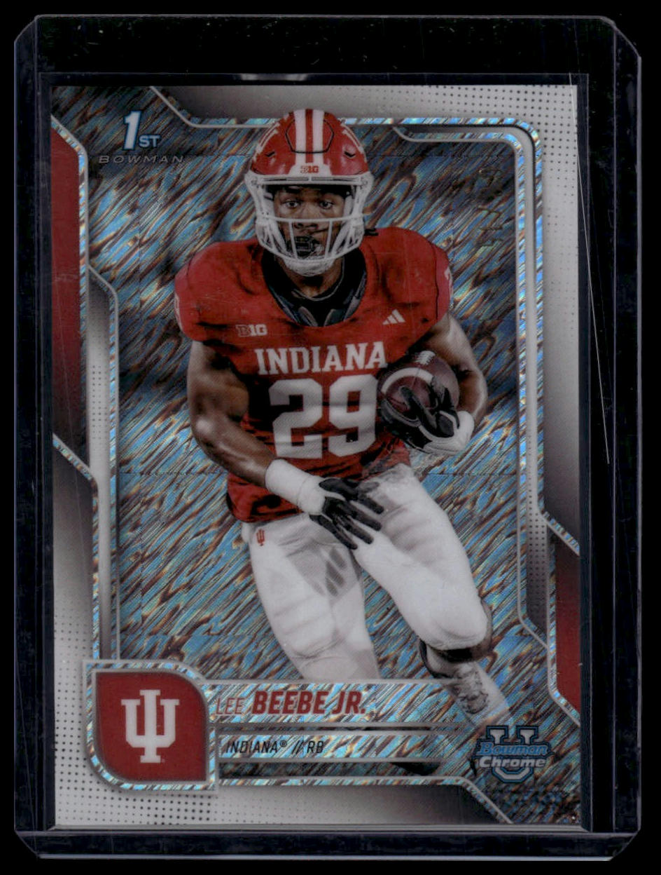 2025 Bowman University Chrome #170 Lee Beebe Jr. White Shimmer Refractor #/15