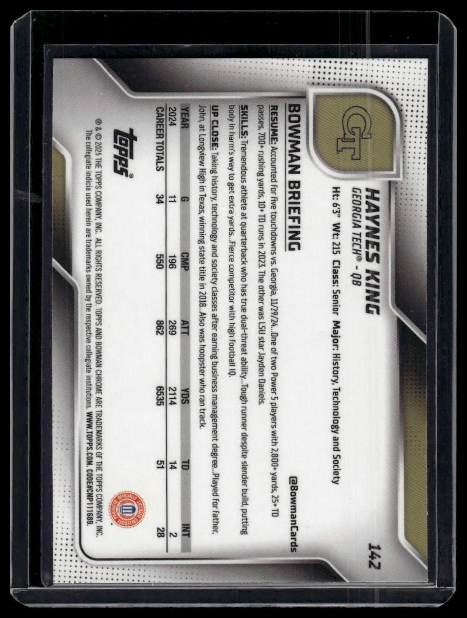 2025 Bowman University Chrome #142 Haynes King Shimmer Refractor