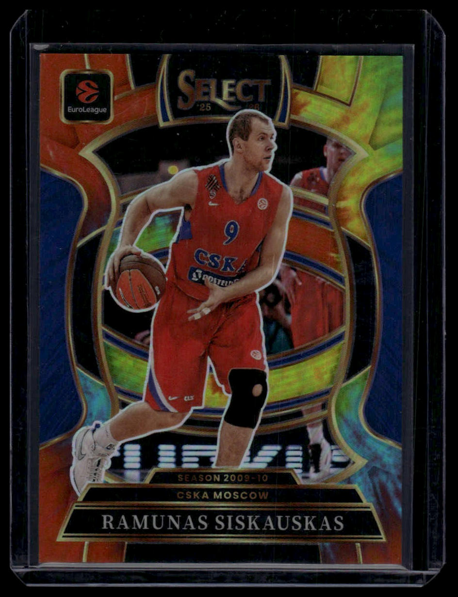 2025-26 Panini Select EuroLeague #18 Ramunas Siskauskas Tie Dye /25